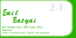 emil batyai business card